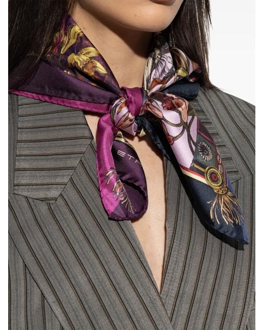 Etro Red Print Scarf