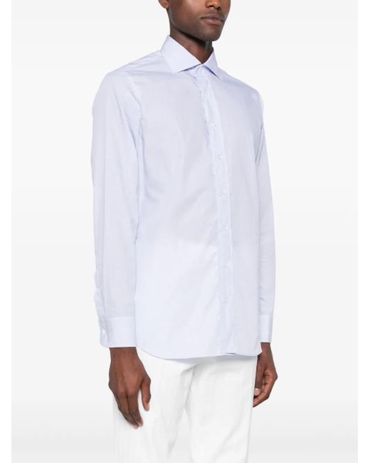 Lardini White Check-Pattern Shirt for men