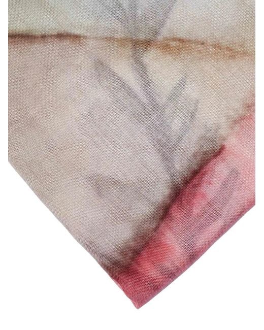 D'Aniello Blue Perla Patchwork Scarf