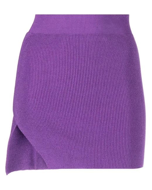 Laneus Asymmetrische Mini-Rok in het Purple