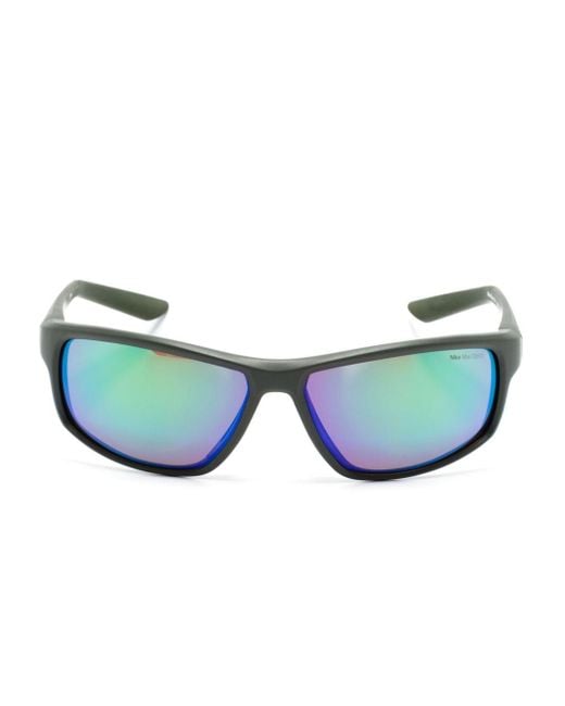 Nike Blue Rabid Rectangle-frame Sunglasses