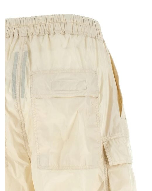 Rick Owens White Drawstring Elastic-Waist Pants