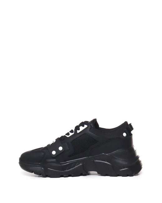 Versace Jeans Couture Black Leather Sock Sneakers for men