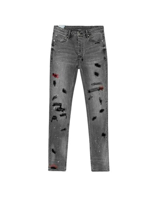 Ksubi Gray X Juice Wrld Chitch Trashed Devil Jeans for men