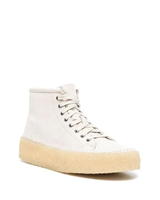 Clarks White Caravan Mid Boots for men