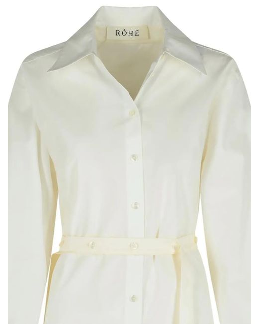 Rohe White Silk-Insert Belted Vest-Shirt