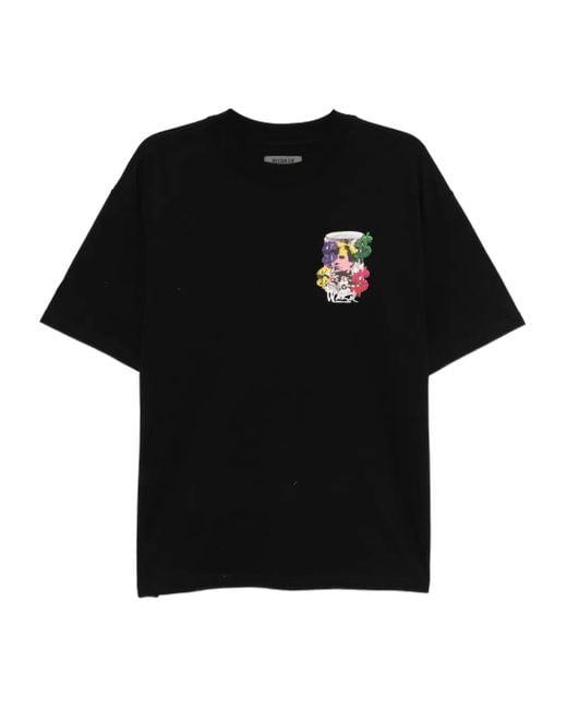 Musium Div. Black Warhol-Print Cotton T-Shirt for men