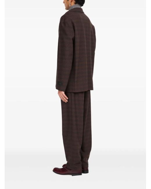 MM6 by Maison Margiela Brown Checked Blazer for men