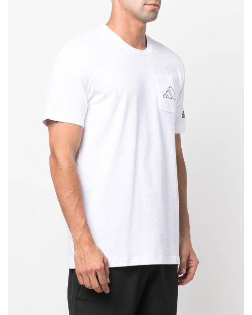 Camiseta con dibujo estampado adidas de Algodón de color Blanco para hombre  | Lyst