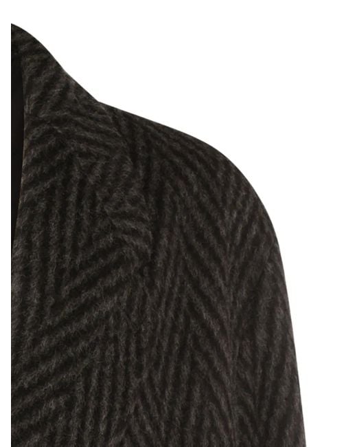 Abrigo con doble botonadura Hevò de hombre de color Black