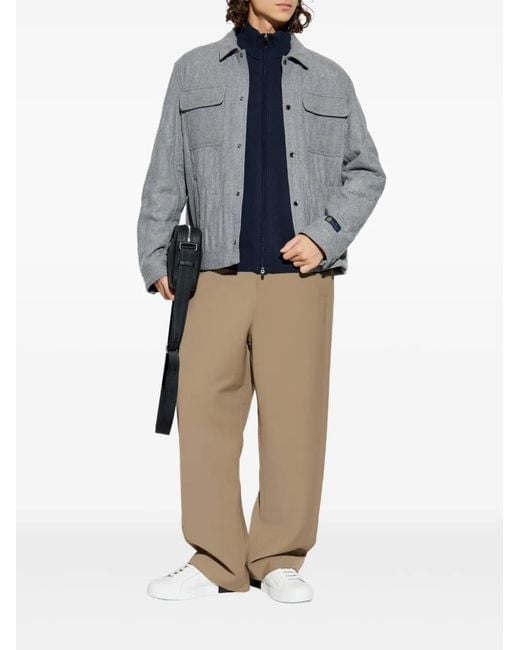 EA7 Blue Zip Cardigan for men