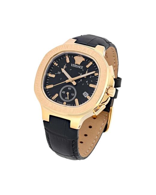 Versace Black Greca 40Mm Watch