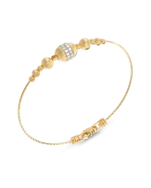 Officina Bernardi Metallic 18Kt Empire Diamond Bangle Bracelet