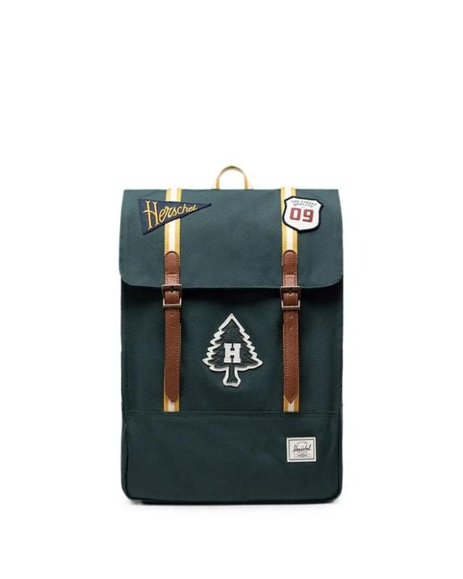Herschel Supply Co. Green Survey 20L Patch-Detail Buckle-Fastening Backpack