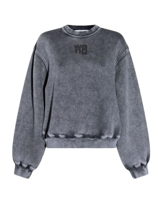 Alexander Wang Sweater Met Geborduurd Logo in het Gray