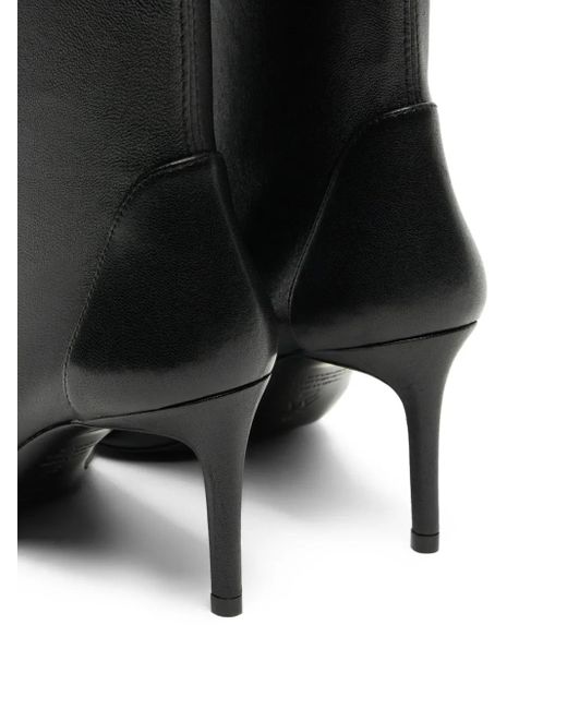 Stuart Weitzman Black Knee-High Pointed-Toe Boots