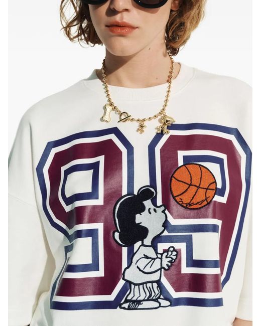 Essentiel Antwerp White X Peanuts Lucy-Print T-Shirt