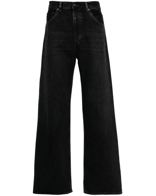 メンズ Acne ミッドライズ ワイドジーンズ Black