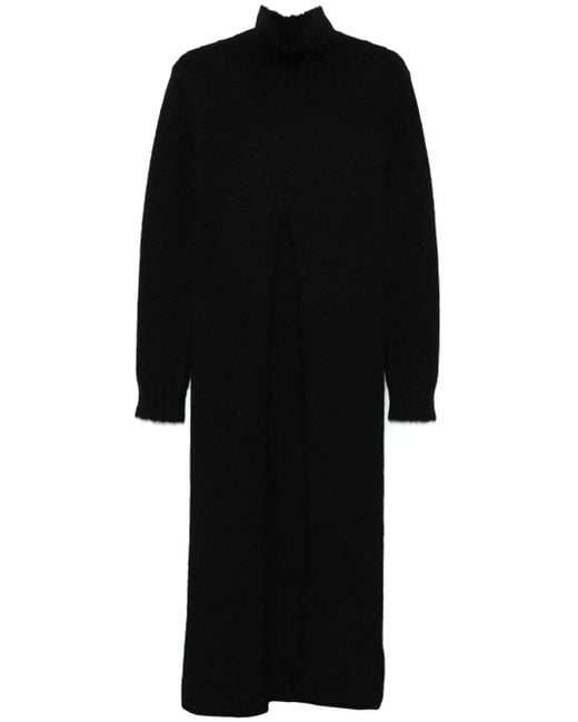 Jil Sander Black Knitted Maxi Dress