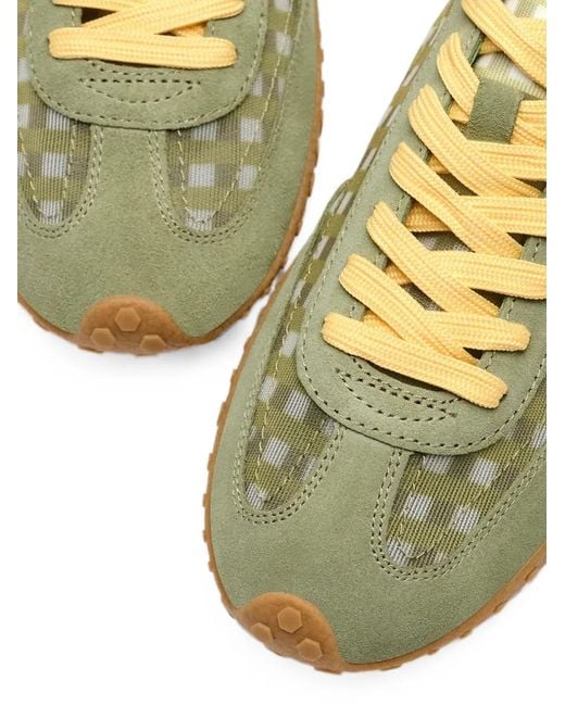 HOFF Green Bridge Gingham-Pattern Panelled Sneakers