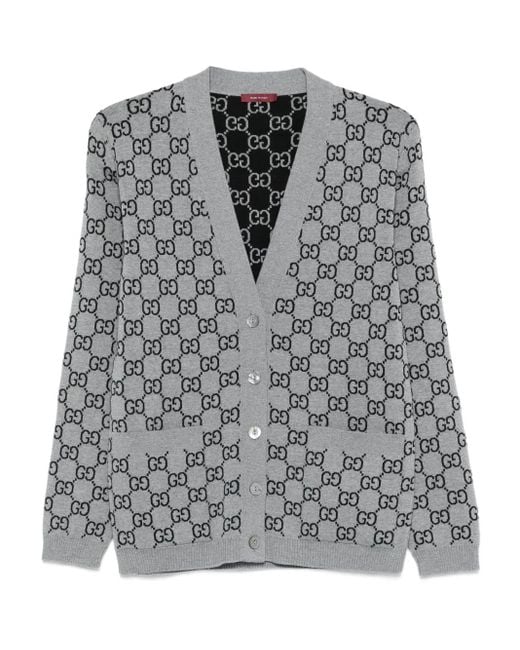 Gucci GGモノグラム カーディガン Gray