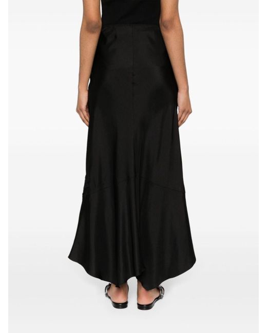 Dorothee Schumacher Black Sensual Coolness Silk Maxi Skirt