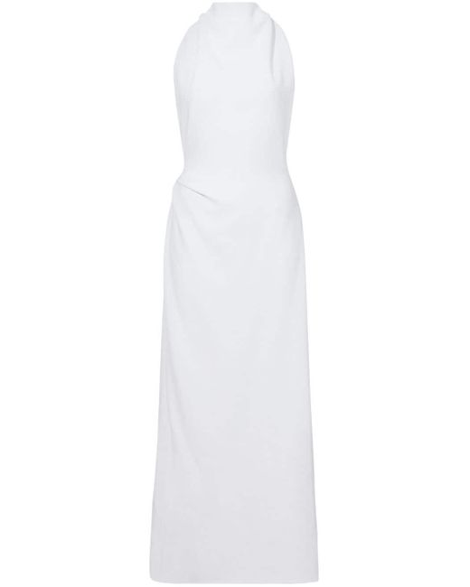 Vestido largo con tira retorcida Proenza Schouler de color White