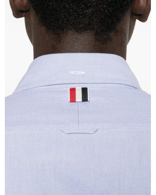 Thom Browne White Chemise Boutonnée À Manches Longues for men