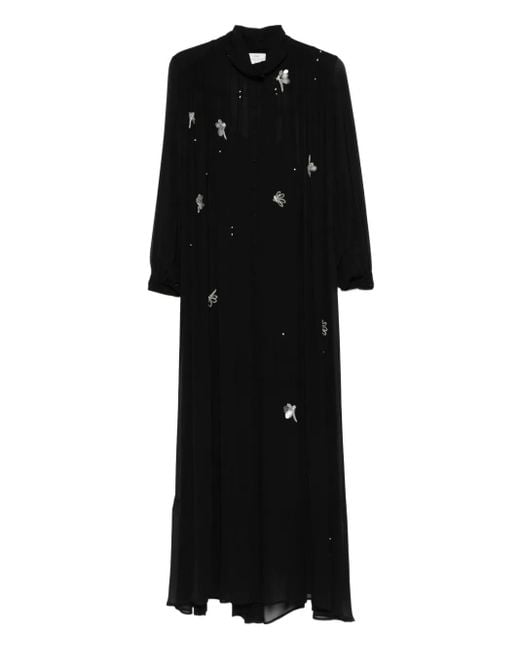Vestido de día midi con apliques Forte Forte de color Black