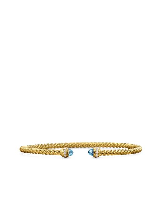 David Yurman Metallic 18Kt Classic Cablespira Diamond Bracelet (3Mm)