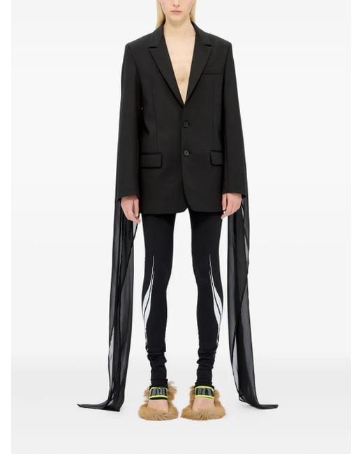 MSGM Black Long-Sleeve Blazer
