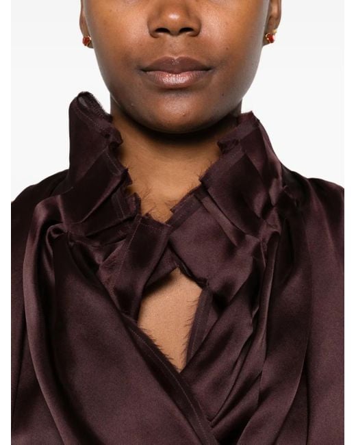 Khaite Meegan Gedrapeerde Top in het Purple