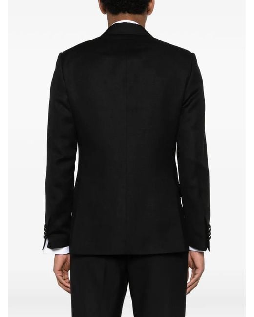 Lardini Black Peaked-Lapel Jacket for men