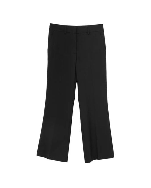 PT Torino Black Belt-Loop Trousers