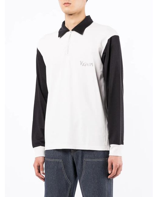 Visvim Black Logo-Print Half-Zip Sweatshirt for men