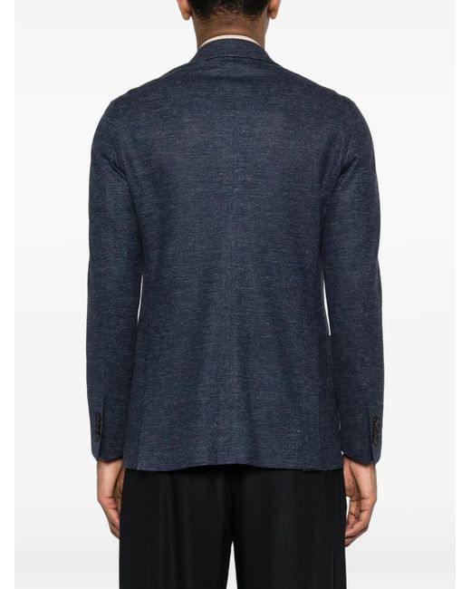 Tagliatore Blue Single-Breasted Blazer for men
