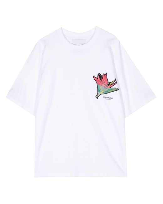 T-shirt en coton à imprimé graphique Yoshio Kubo pour homme en coloris White