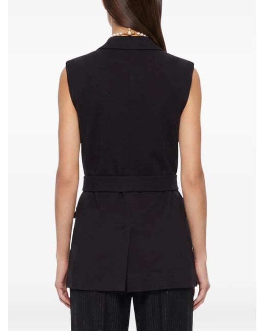 Weekend by Maxmara Blue Belted Sleeveless Top