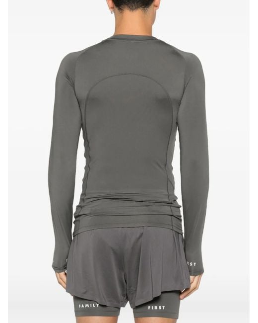 FAMILY FIRST Gray Long-Sleeve Performance Top for men