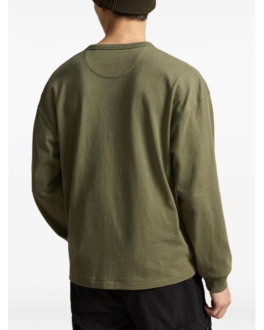 Polo Ralph Lauren Green Relaxed Fit Jersey Long-Sleeve T-Shirt for men