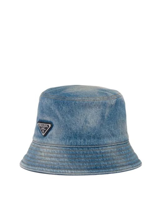 Prada Blue Denim Bucket Hat