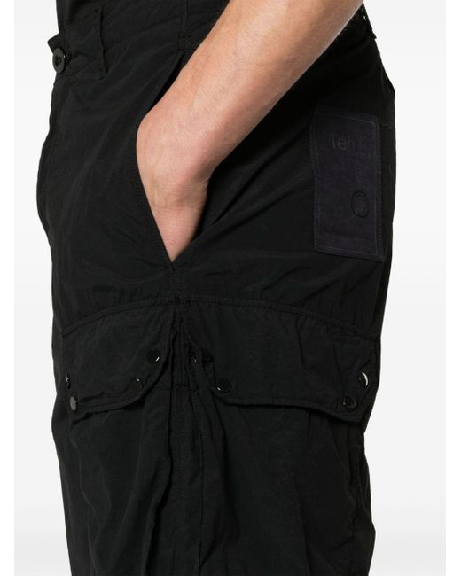 C P Company Cargo-Shorts mit Knitteroptik in Black für Herren
