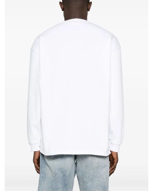 DIESEL White Sweatshirt for men