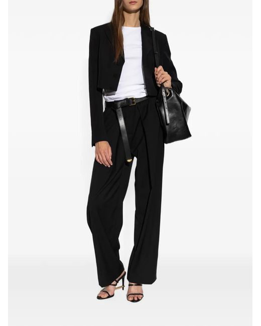 DSquared² Black Cropped Wool Jacket