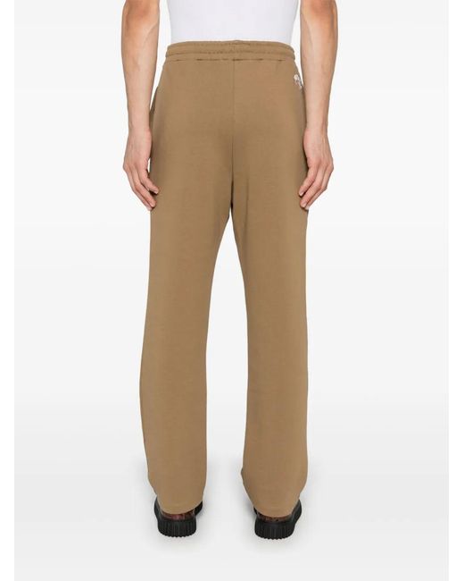 Barrow Natural Flocked-Logo Track Pants