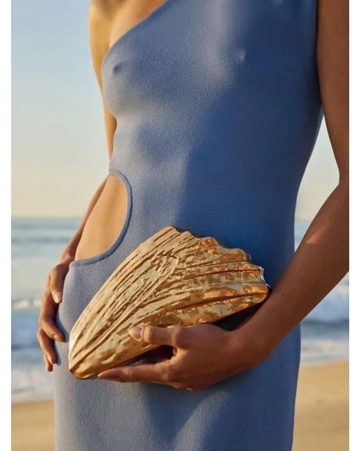 Cult Gaia Natural Delvina Clutch Bag
