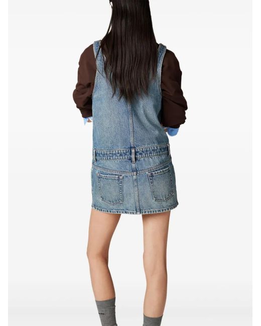 Abito Corto Denim di Miu Miu in Blue