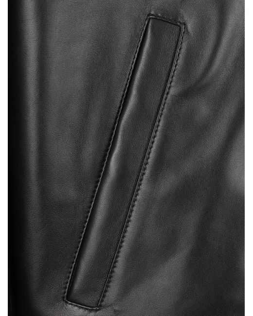 Loewe Black Leather Jacket for men
