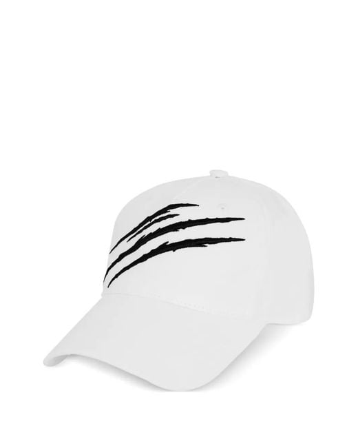 Philipp Plein White Logo-Embroidery Baseball Cap for men