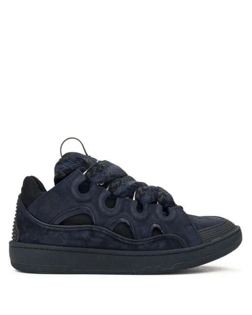 Lanvin Blue Curb Lace-Up Sneakers for men